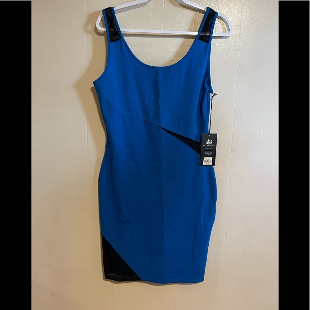 Rock & Republic Body Con Jersey Knit Dress Size M Royal  Blue NWT